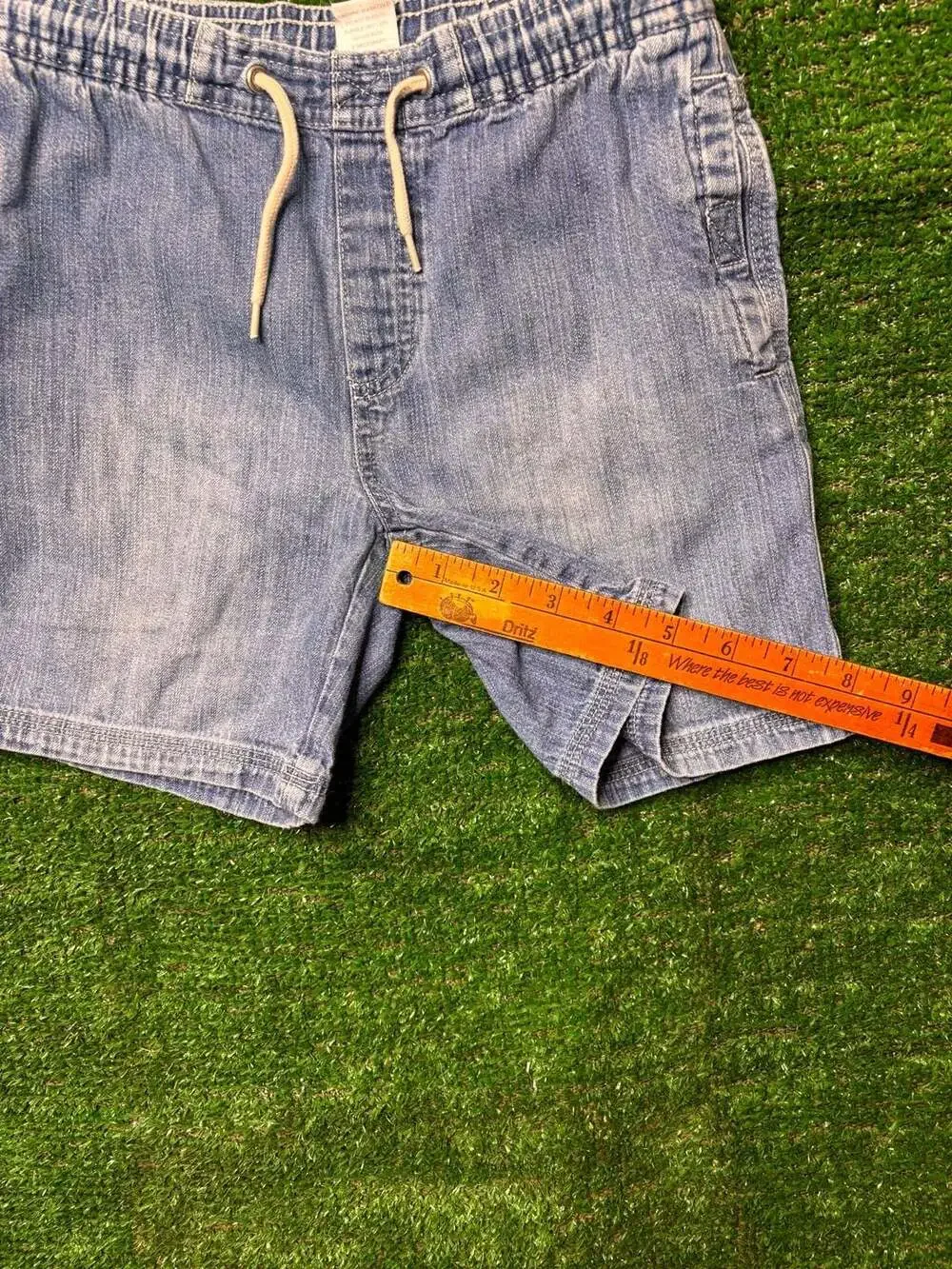 Vintage Y2K 2005 Gymboree Boys Size 6 Light Wash Denim Elastic Waist Shorts